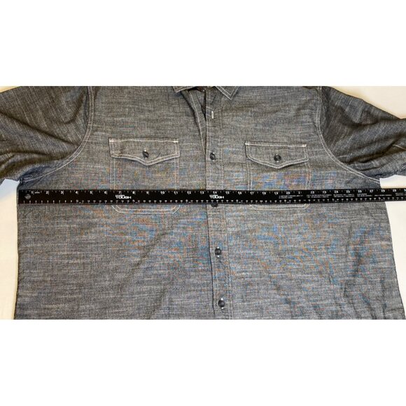 Woolrich Atlas Shirt XXL Black Gray Short Sleeve Button Up Casual - Picture 5 of 7